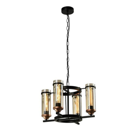 Люстра подвесная Е27 4*60W черный+бронза MD.20541-4-P-BK+AB
