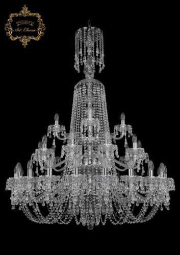 Подвесная хрустальная люстра 11.24 Art Classic 11.24.20+10+5.400.3d.XL-95.Cr.V0300