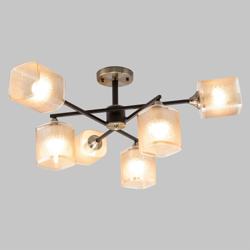 Люстра потолочная 6*Е27 MD.4212-6-S-BK+AB