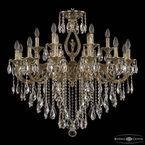 Подвесная хрустальная люстра 7101 Bohemia 71401/12+6/300 B GB FA10M