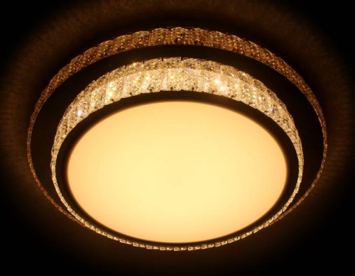 Потолочный светодиодный светильник Ambrella Orbital Crystal F95 CH/CL 72W D600