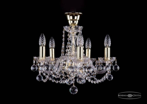 Потолочная хрустальная люстра Bohemia 1402 1402/5/141 G Balls tube
