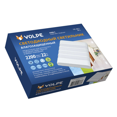 Светильник потолочный Volpe Ulw-q280 ULW-Q280 22W/4000K/S01 IP65 WHITE