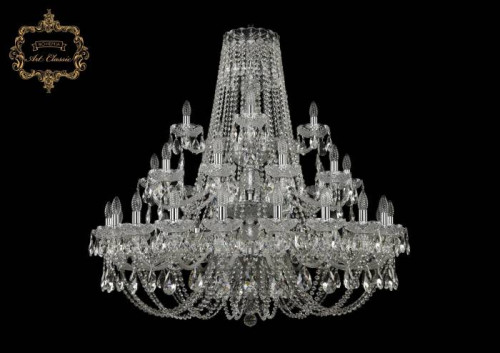 Подвесная хрустальная люстра 11.21 Art Classic 11.21.20+10+5.400.3d.Cr.Sp