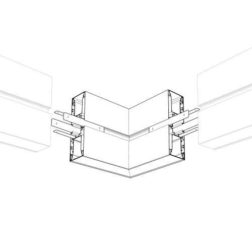 Внешний прямой угол в сборе для соединения двух профилей Arlight S2-Wall 021287