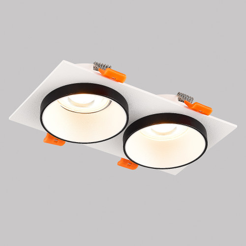 Светильник встраиваемый GU10 2x50W Белый/Черный IL.0029.0012-2-WBK