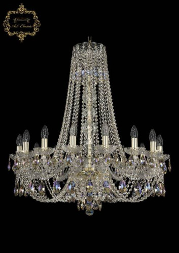 Подвесная хрустальная люстра 11.21 Art Classic 11.21.16.300.h-91.Gd.Sp.K801