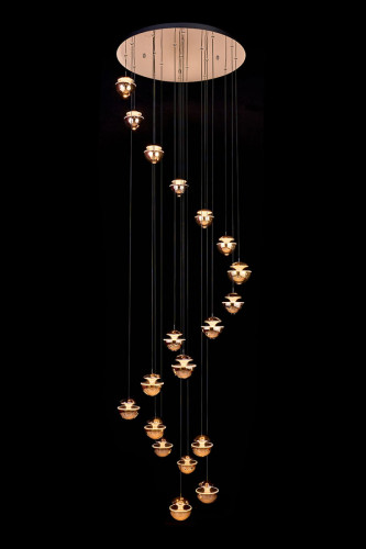 Люстра каскадная LEON Jelly LE7711/19 Gold/Black Chrome