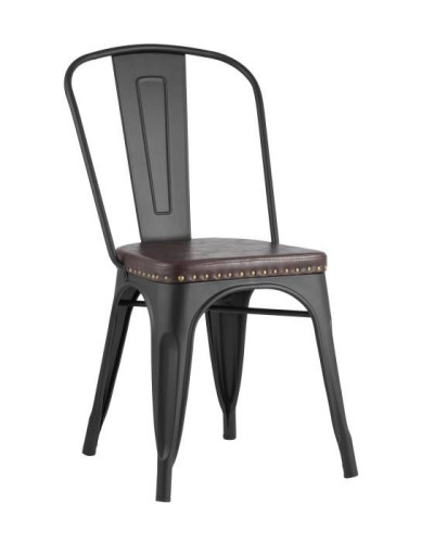 Обеденный стул Stool Group Tolix Soft LF818C MATTE BLACK 3474+PU7005