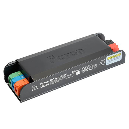 Трансформатор для светодиодной ленты с плавным пуском и диммированием 100W 24V IP20 Feron LB004 52124