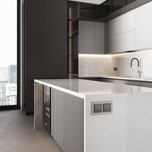 Розетка Werkel Встраиваемые механизмы графит рифленый W1171204/ Розетка влагозащ. с зазем. с защит. крышкой и шторками N (графит рифленый)