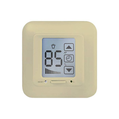 Выключатель с регулятором яркости лампы (диммер) и таймером выключения Uniel USW-001-LCD-DM-40/500W-TM-M-BG Блистер