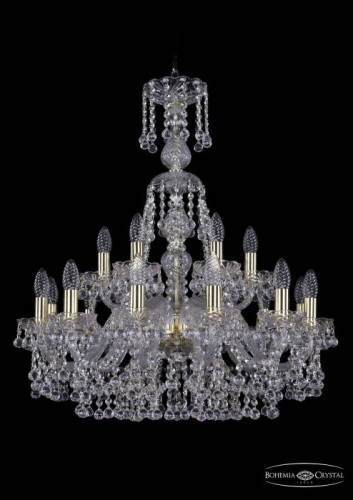 Подвесная хрустальная люстра 1409 Bohemia 1409/12+6/240/XL-76 G