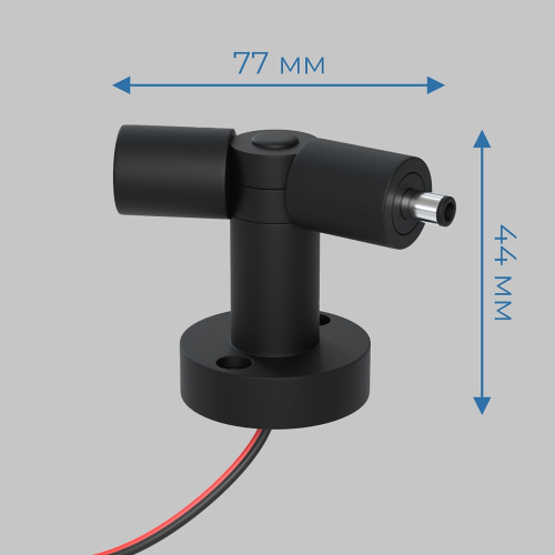L - соединитель с изменяемым углом 70-220°, 24В с проводом, осветительной системы THIN&SMART Черный IL.0060.4001-W-BK