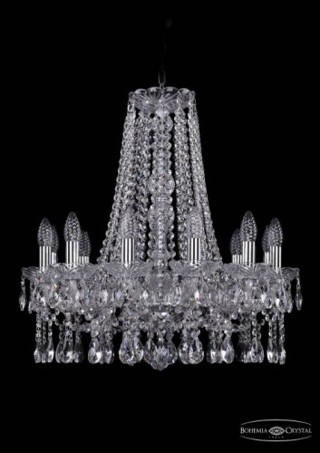Подвесная хрустальная люстра 1413 Bohemia 1413/12/200/h-60 Ni