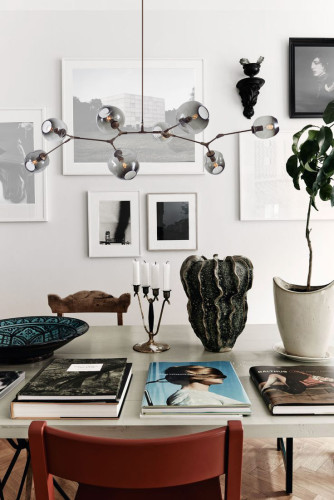 Подвесная люстра Delight Collection Bubble KG0579P-8 brass/smoky