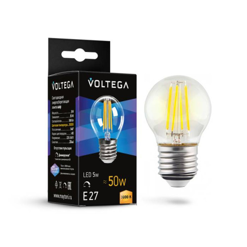 Светодиодные лампочки Voltega 7202 (E27)  (5Вт)  (3000K) 