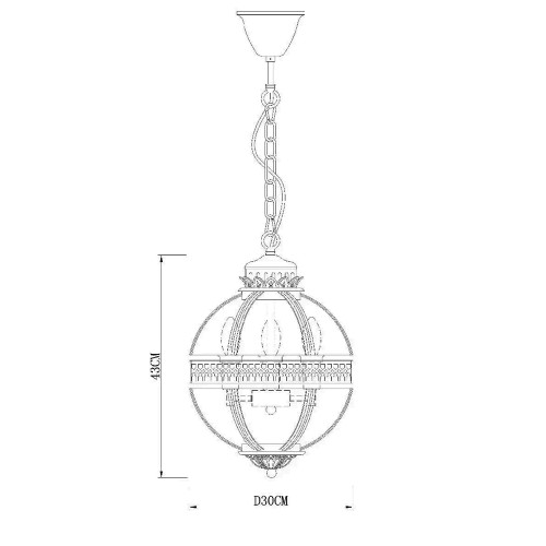 Подвесная люстра Delight Collection Residential KM0115P-3S antique brass