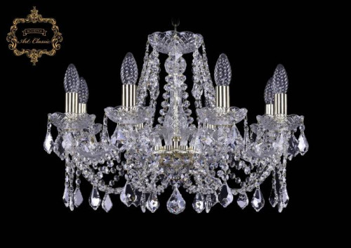 Подвесная хрустальная люстра 11.21 Art Classic 11.21.8.200.Gd.L