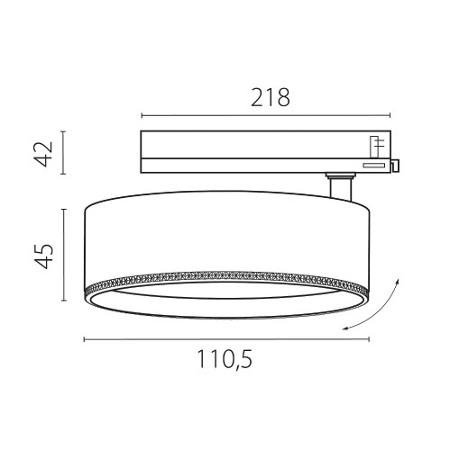 Трековый светильник Lightstar Alta Pro A5646TRIAC