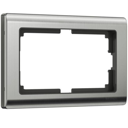 Рамка Werkel W0081602/ Рамка для двойной розетки Metallic (глянцевый никель)