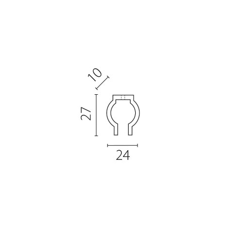 Клипса крепления д/силикон. профиля 4418хх (D18 мм) д/LED ленты Lightstar Profiled 441870