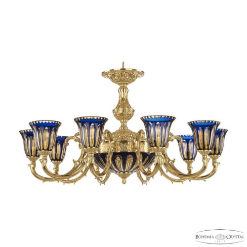 Подвесная люстра Bohemia Verona 72209P/10/250 G P2 U Amber-Blue/H-1H