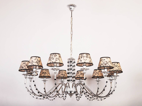 Подвесная люстра Doge Luce 50892(LAMP.111/12.02 SCHO.BLACK+TRANS.SHADE)