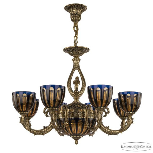 Подвесная люстра Bohemia Florence 71409P/8/210 GB P1 U Amber-Blue/H-1H FA4S
