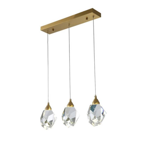 Светильник подвесной Delight Collection Crystal rock II 9701P/3L brass