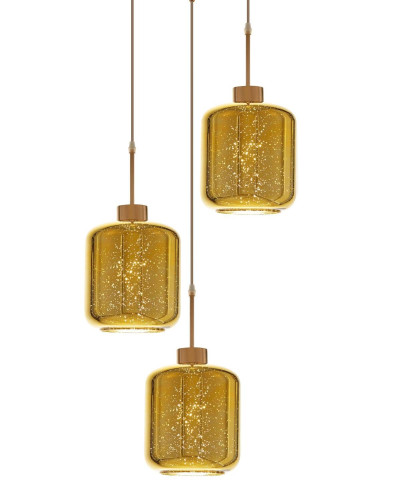 Светильник подвесной Lumina Deco Alacosmo LDP 6811-3 RD GD