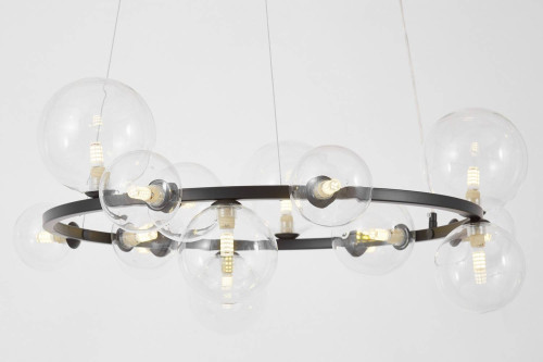 Подвесная люстра Lumina Deco Merido LDP 7033-15 BK+CL