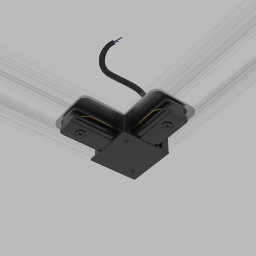Коннектор угловой с вводом питания для однофазного шинопровода Elektrostandard Basic System 85012/00 Коннектор угловой с вводом питания для однофазного шинопровода (черный)