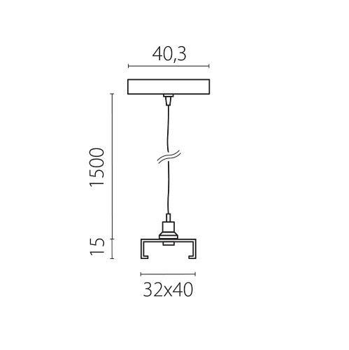 Подвес стандартный тип D треку 5040xx-(F)/(R) 1,5 м Lightstar Quattro 504176-FR1