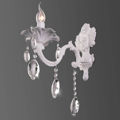 Настенное бра Eurosvet Veletta 10108/1 белый/прозрачный хрусталь Strotskis