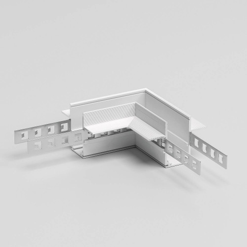 Коннектор для шинопровода Elektrostandard Slim Magnetic Slim Magnetic Коннектор угловой для встраиваемого шинопровода под ГКЛ 12,5мм (белый) 85212/00