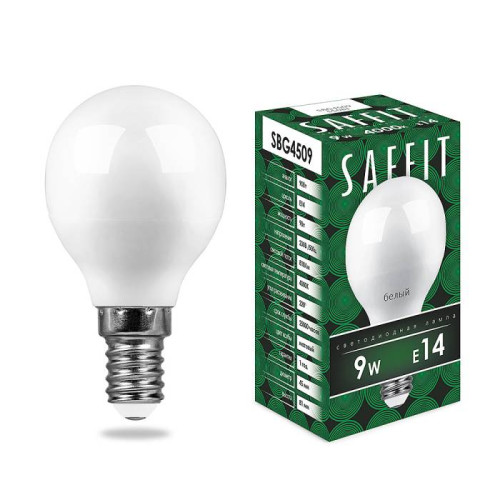 Светодиодные лампочки Saffit 55081 (E14)  (9Вт)  (4000K) 