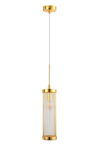 Светильник подвесной Crystal Lux Tadeo TADEO SP1 D100 GOLD/TRANSPARENTE