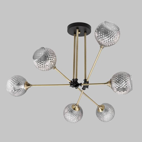 Люстра потолочная 6*Е27 MD.5299-6-S-AB+BK