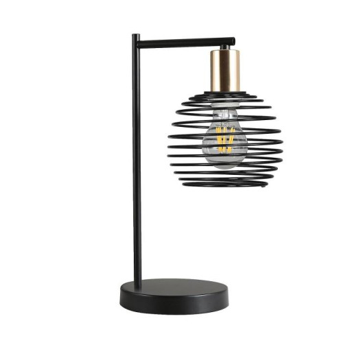 Настольная лампа ЭкономСвет 11149 11152/1T BK BK+GD