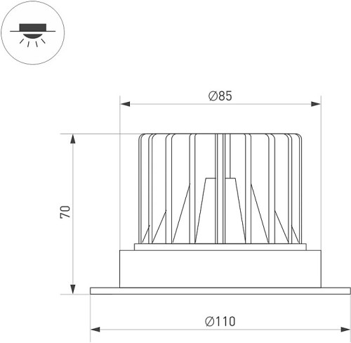 Встраиваемый светильник Arlight Atlas 036133(1)