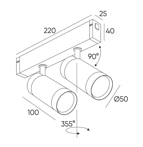 Трековый светильник IMEX IL.0050.5009-12-CCT-BK