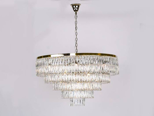 Подвесная хрустальная люстра 10120 Newport 10129+17/C gold