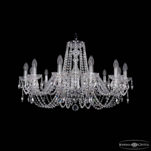 Подвесная хрустальная люстра 1402 Bohemia 1402/12/300 Ni