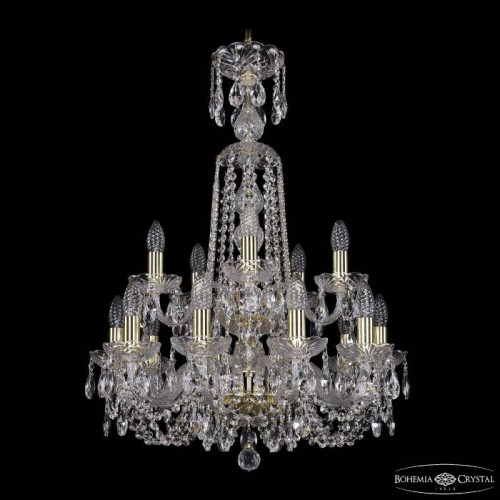 Подвесная хрустальная люстра 1402 Bohemia 1402/10+5/195/XL-81/2d G