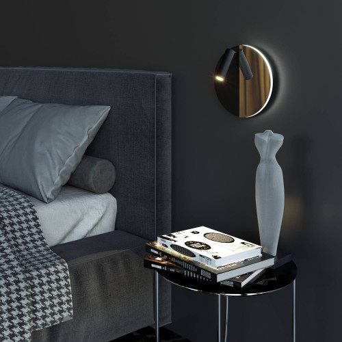 Настенный светильник Elektrostandard Drom Drom LED чёрный/чёрный жемчуг (40105/LED)