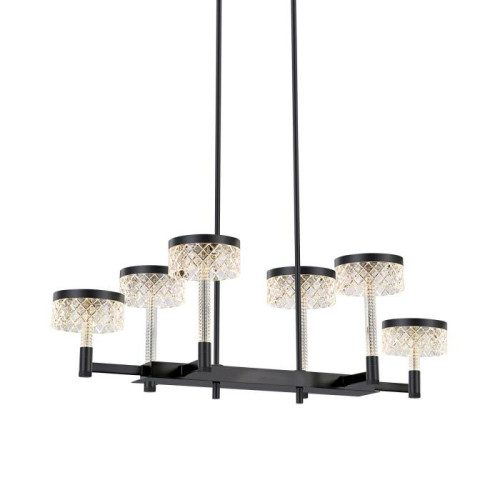 Люстра на штанге Delight Collection Diamond cut MD21020075-6B matt black