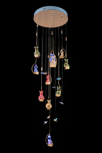 Люстра каскадная LEON Sophie LE1077/2800 GD