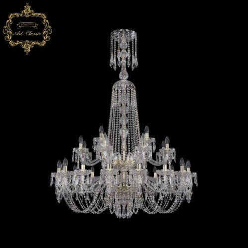 Подвесная хрустальная люстра 11.23 Art Classic 11.23.16+8+4.400.2d.XL-160.Gd.Dr