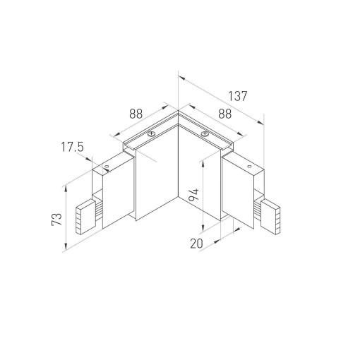 Подвесной угловой светильник Arlight Lineair Flat 031531